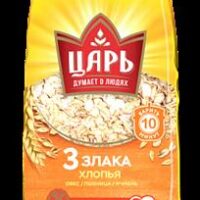 ЗР Хлопья из 3-х злаков "Царь" 400 гр /20/ ПАКЕТ №15