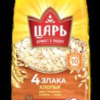 ЗР Хлопья из 4-х злаков "Царь" 400 гр /20/ ПАКЕТ №18
