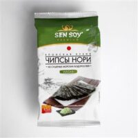 Сэнсой Чипсы Нори из морской капусты "Wasabi" 4,5 гр /18/