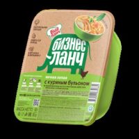 "БИЗНЕС ЛАНЧ" Лапша яичная с куриным бульоном 90 гр ЛОТОК /24/