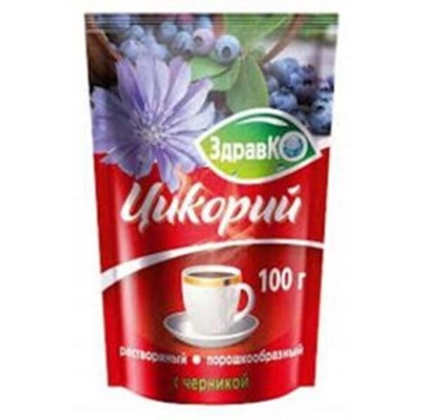 Цикорий "ЗдравКо" растворимый с черникой ZIP 100гр /12/