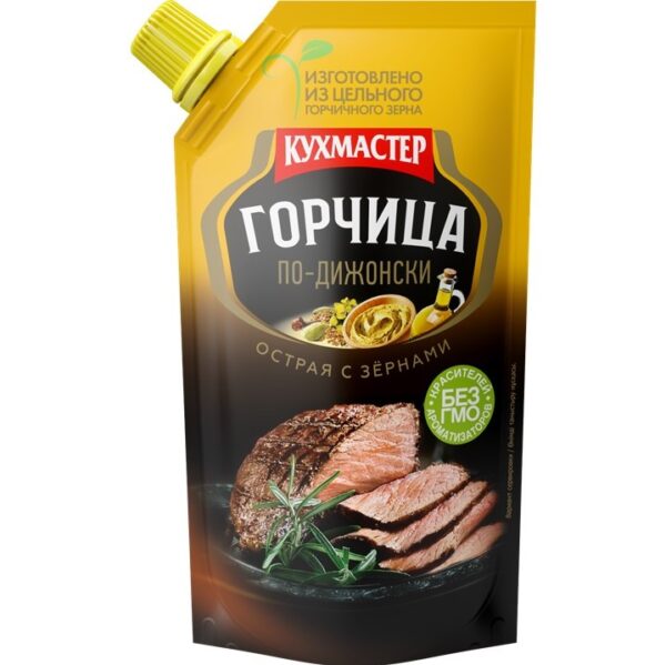 Горчица Кухмастер 140гр По-дижонски дой-пак /24/