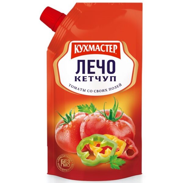 Кетчуп КухМастер 350 г Лечо Дой-пак /16/