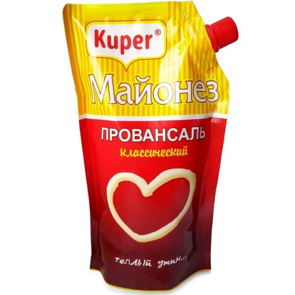 Майонез Провансаль Классический 50% KUPER дой-пак 400мл /20/